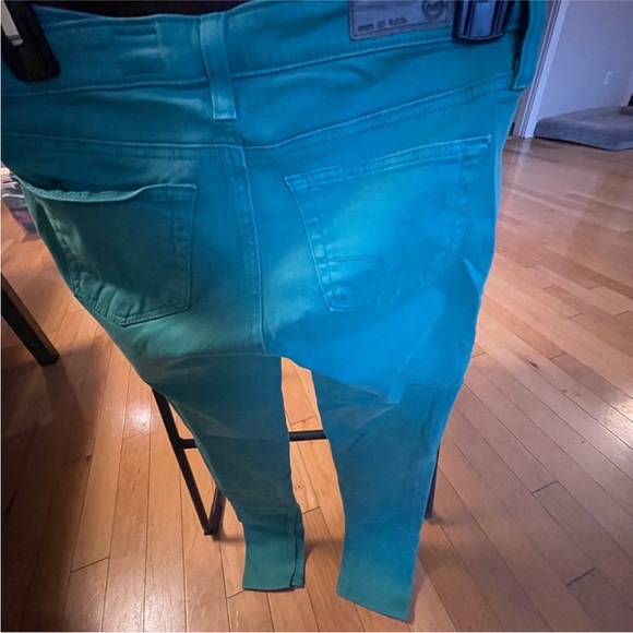 AG Women's Teal Cigarette Jeans - Picture 2 of 5